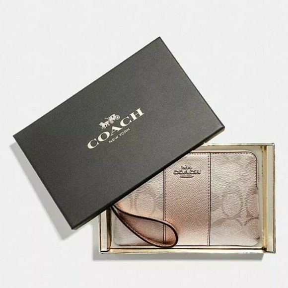 Coach C Signature Wristlet Purse Hand Bag Wedding - Picture 2 of 5